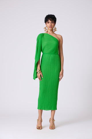 Kelly One Shoulder Dress - Bright Green Kelly One Shoulder Dress - Bright Green