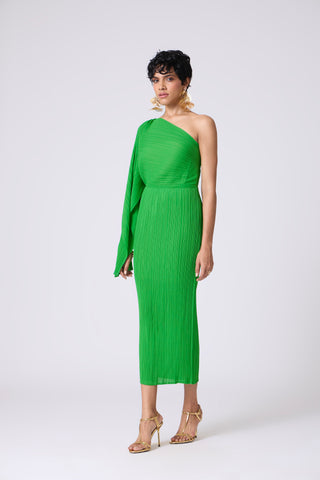 Kelly One Shoulder Dress - Bright Green Kelly One Shoulder Dress - Bright Green