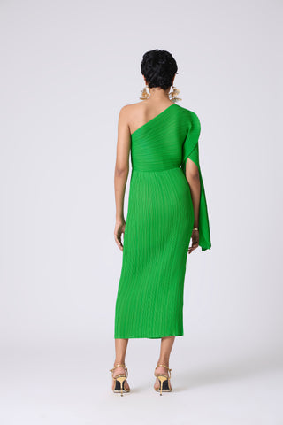 Kelly One Shoulder Dress - Bright Green Kelly One Shoulder Dress - Bright Green
