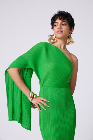 Kelly One Shoulder Dress - Bright Green Kelly One Shoulder Dress - Bright Green
