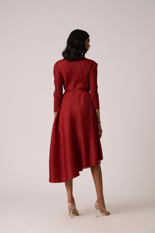 Evelyn Colourblock Dress - Maroon/Pink Evelyn Colourblock Dress - Maroon/Pink