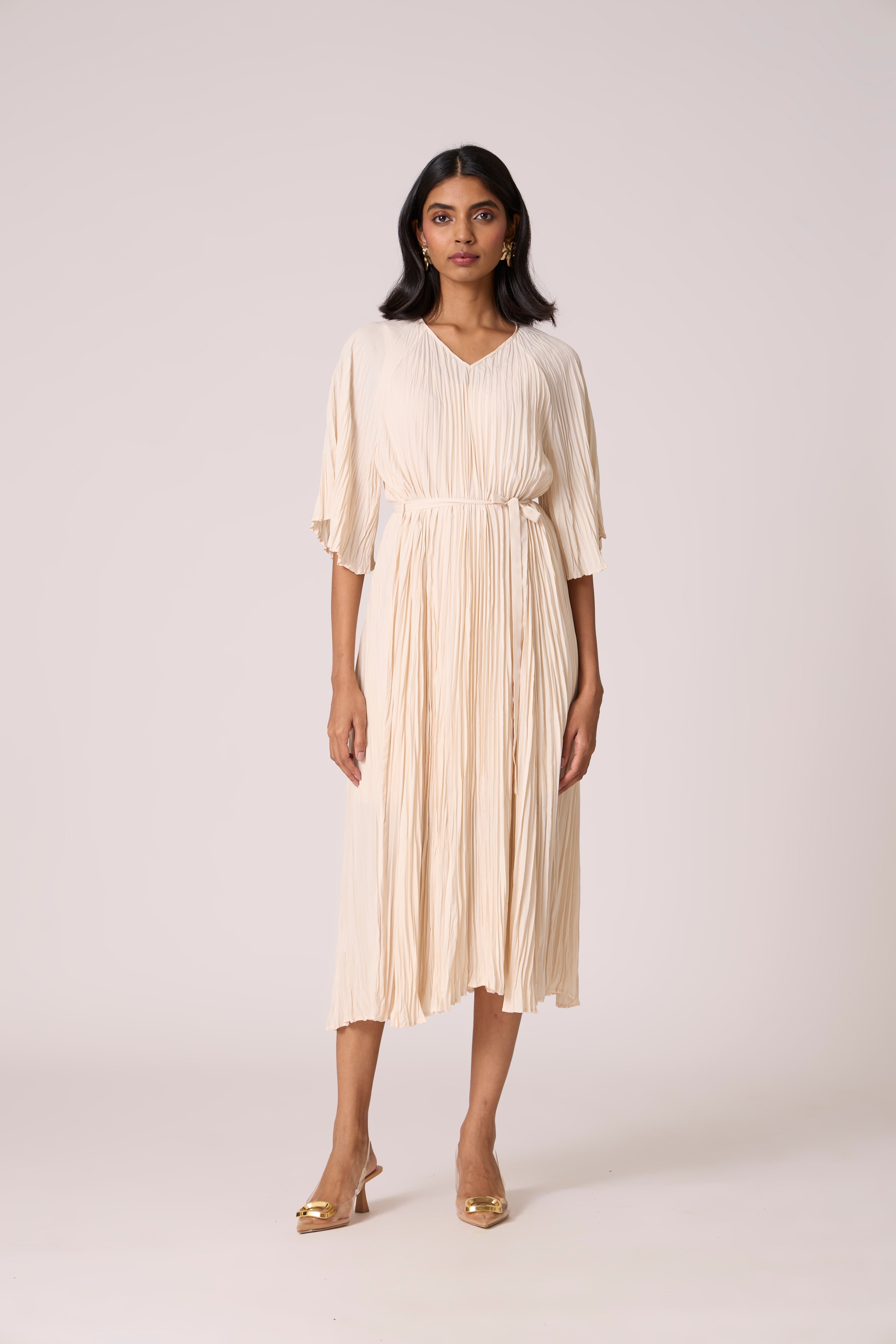 Adelina Dress - Cream Scarlet Sage Global Adelina Dress - Cream Scarlet Sage Global