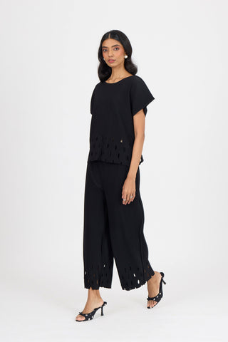 Gabriel Cutwork Set - Black