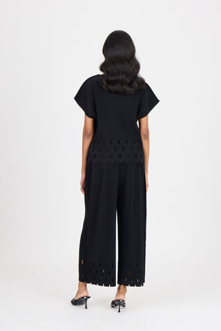 Gabriel Cutwork Set - Black