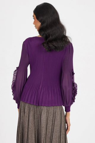 Emery Ruffle Top - Purple