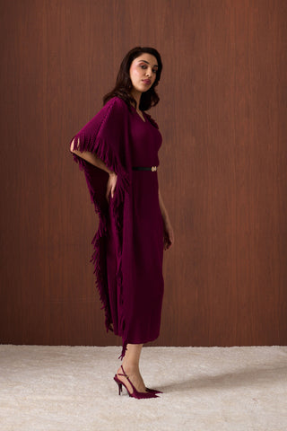 Giselle Drape Dress - Magenta