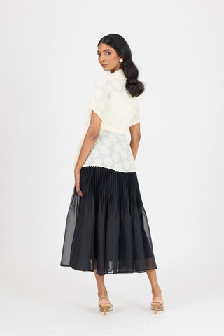 Evelyn Chevron Top - Ivory