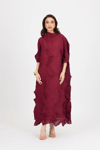 Mona Midi Dress - Maroon