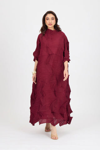 Mona Midi Dress - Maroon