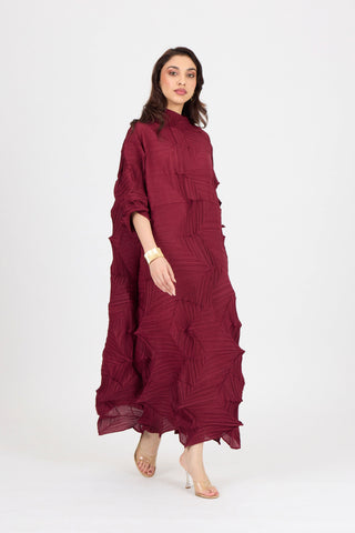 Mona Midi Dress - Maroon