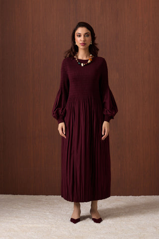 Faye Dress - Burgundy