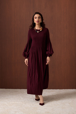 Faye Dress - Burgundy