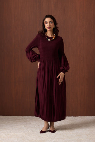 Faye Dress - Burgundy