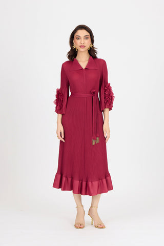 Marica Dress - Crimson Red