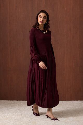 Faye Dress - Burgundy