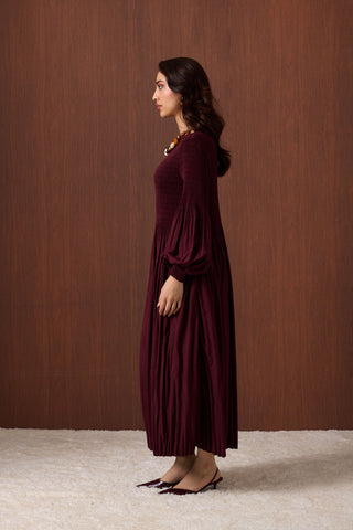 Faye Dress - Burgundy