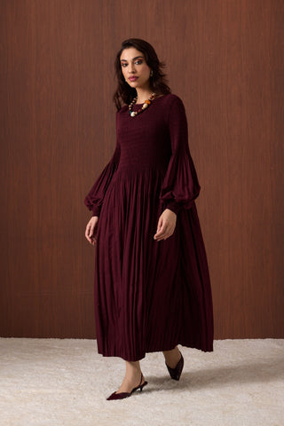 Faye Dress - Burgundy
