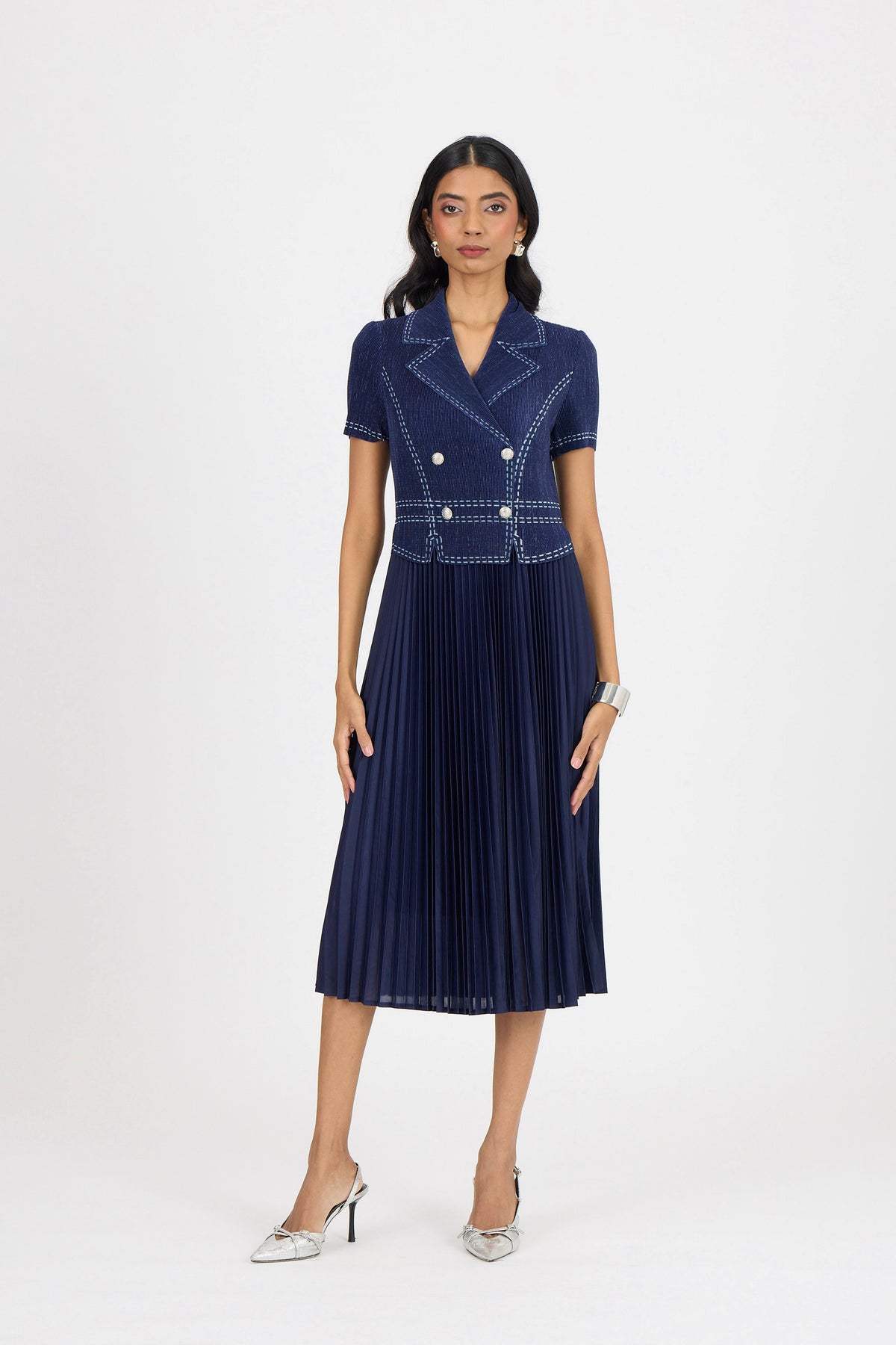 Claire Denim Dress - Navy
