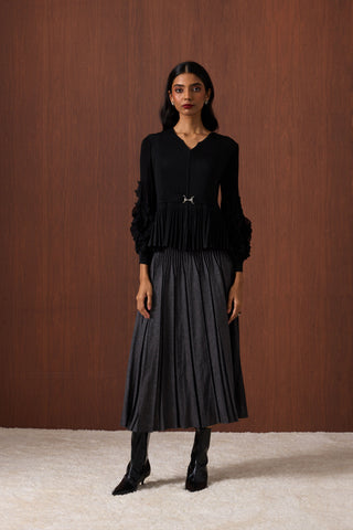 Emery Ruffle Top - Black