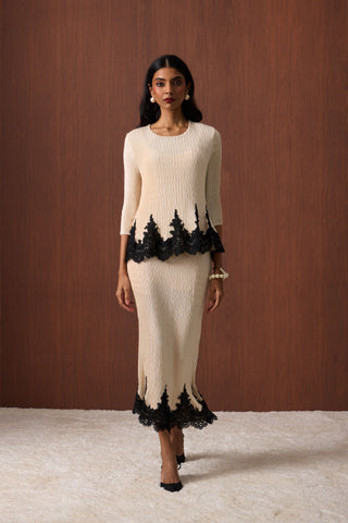 Leona Skirt Set - Pearl