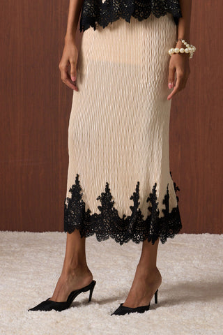 Leona Skirt Set - Pearl