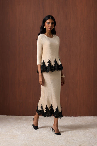 Leona Skirt Set - Pearl
