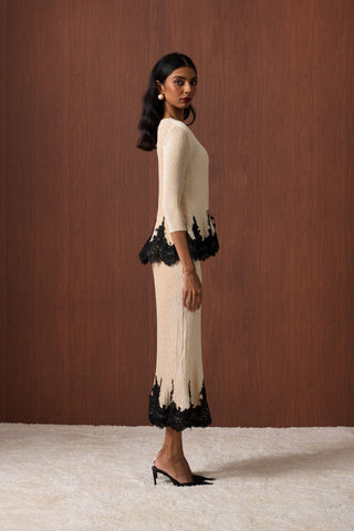 Leona Skirt Set - Pearl