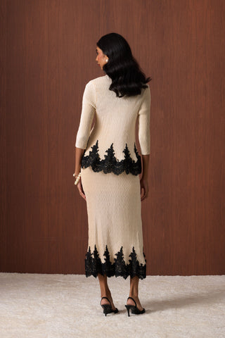 Leona Skirt Set - Pearl