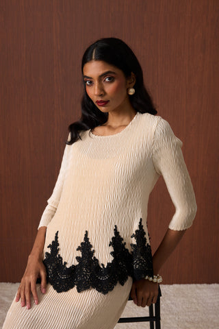 Leona Skirt Set - Pearl