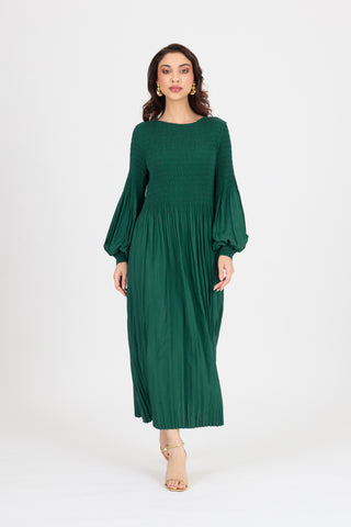 Faye Dress - Dark Green