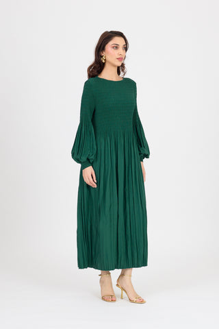 Faye Dress - Dark Green