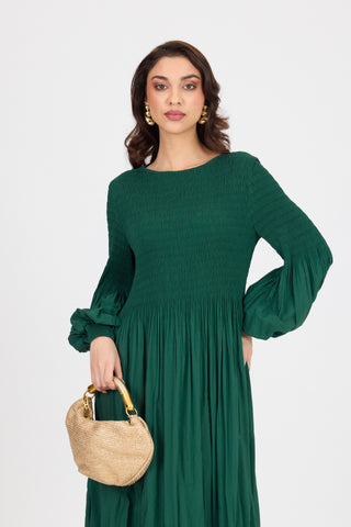 Faye Dress - Dark Green