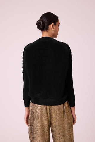 Corene Velvet Top - Black