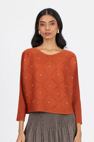 Lynet Top - Rust Orange