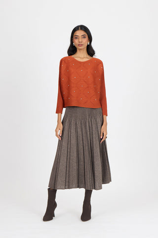 Lynet Top - Rust Orange
