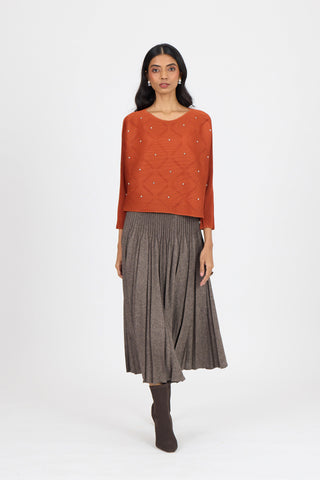 Lynet Top - Rust Orange
