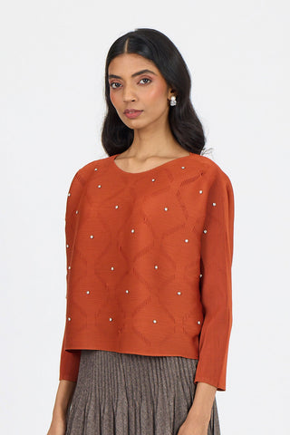 Lynet Top - Rust Orange