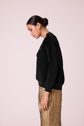 Corene Velvet Top - Black