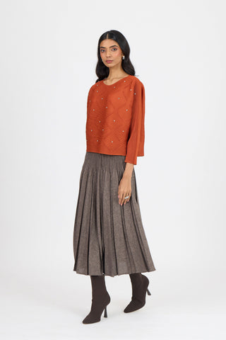 Lynet Top - Rust Orange