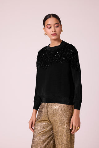 Corene Velvet Top - Black