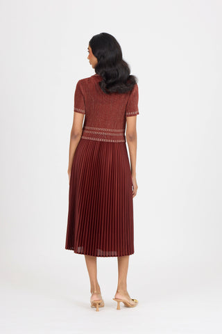 Claire Denim Dress - Garnet