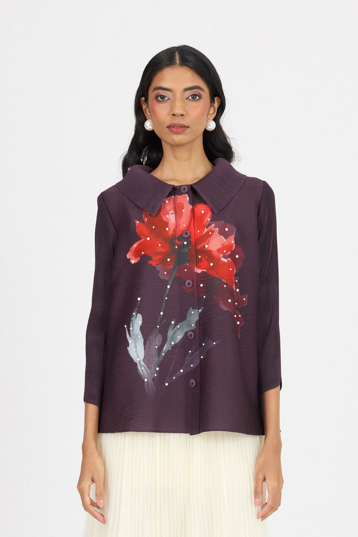 Andrea Shirt - Aubergine