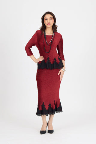 Leona Skirt Set - Sangria