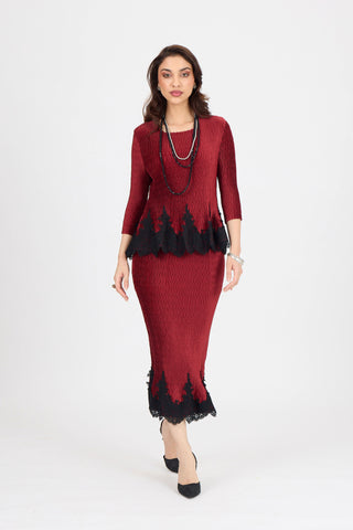 Leona Skirt Set - Sangria