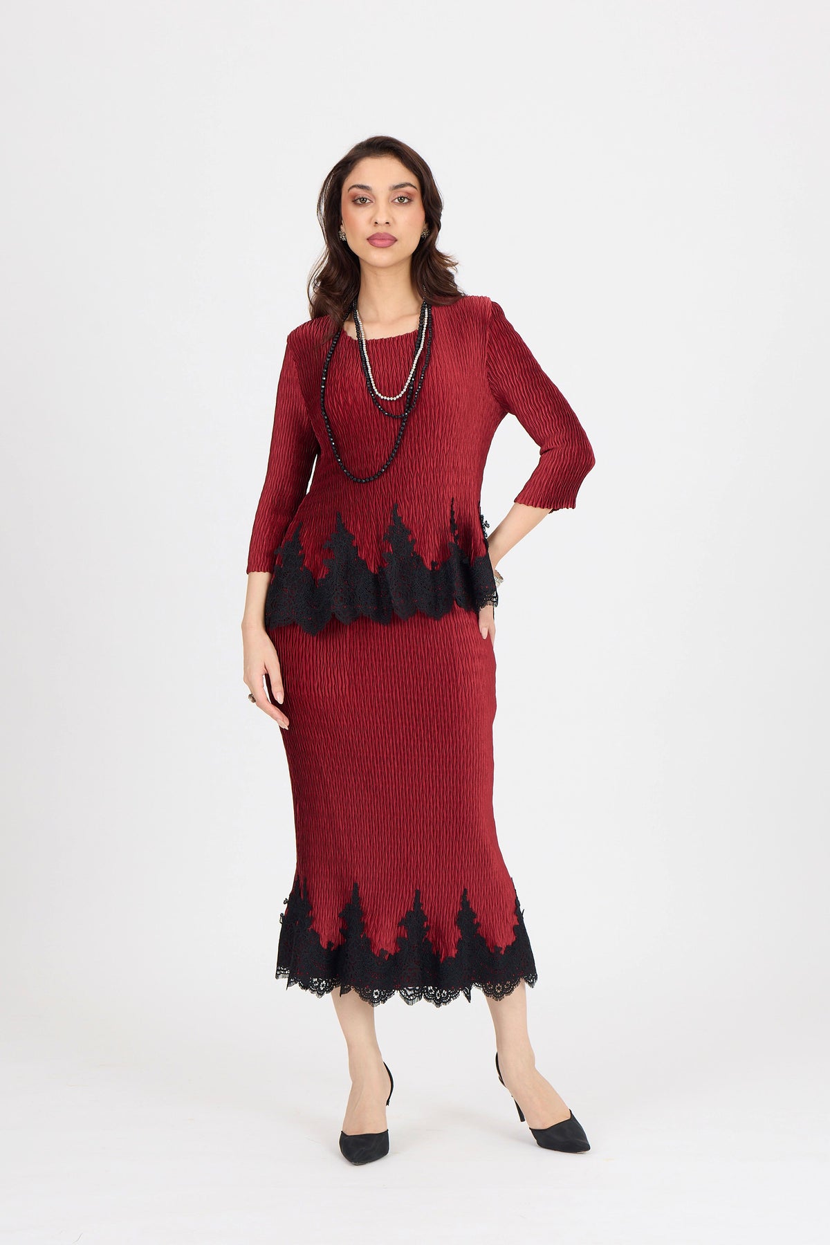 Leona Skirt Set - Sangria
