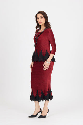 Leona Skirt Set - Sangria