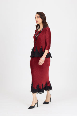 Leona Skirt Set - Sangria