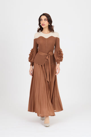 Lucille Skirt Set - Brown