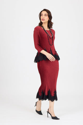 Leona Skirt Set - Sangria