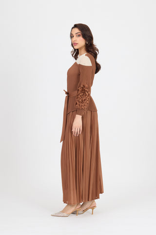 Lucille Skirt Set - Brown